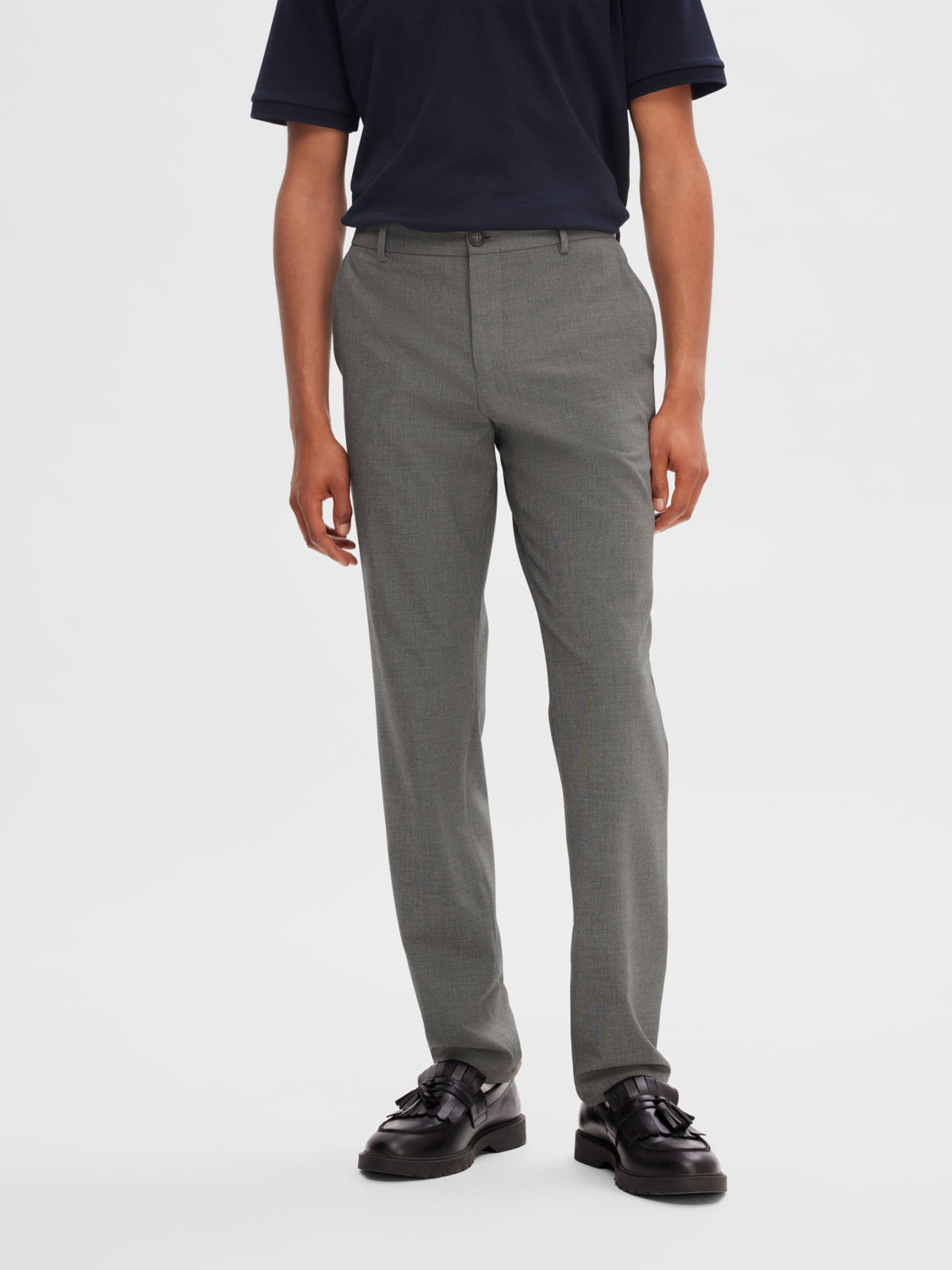 SLHSLIM-ROBERT Pants - Grey Melange